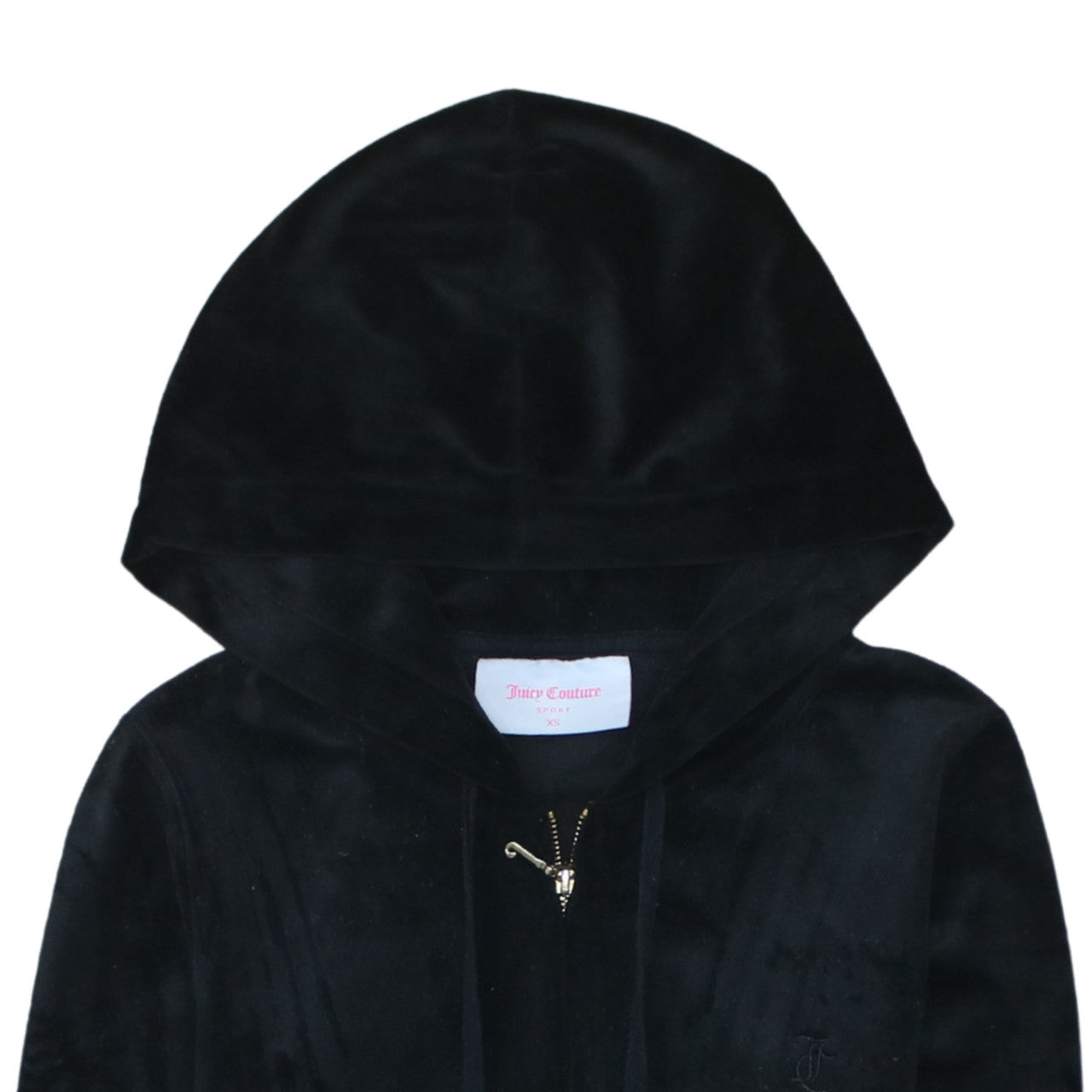 Juicy Couture Sport Women's Black XS Velour Full Zip Hoodie