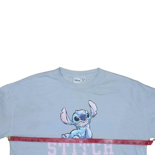 Primark Disney Women Blue Stitch Sweatshirt Size 12/14 Pullover