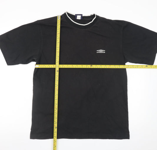Umbro Men's Black Crew Neck Short Sleeve Sports T-Shirt Size L