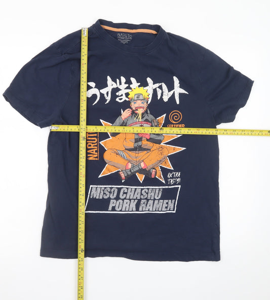 Naruto Shippuden Navy Blue Men's XL Graphic Short Sleeve T-Shirt