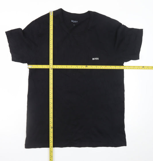 HUGO BOSS Men's Black XL Classic Crew Neck Cotton T-Shirt