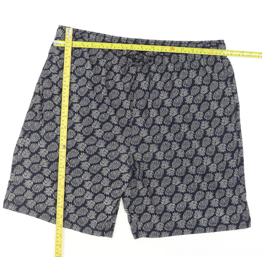Marks and Spencer Men’s Blue Tropical Print Lounge Shorts XL