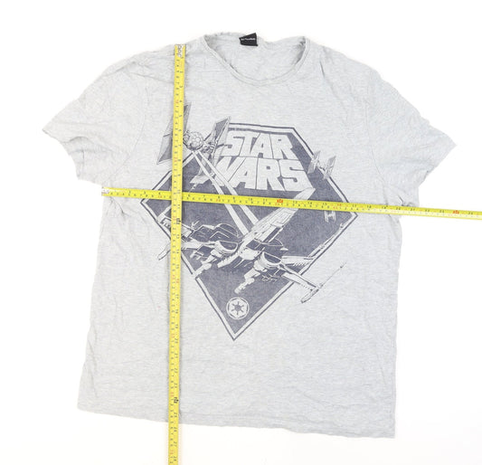 George Star Wars Grey Short Sleeve Men's T-Shirt Size L
