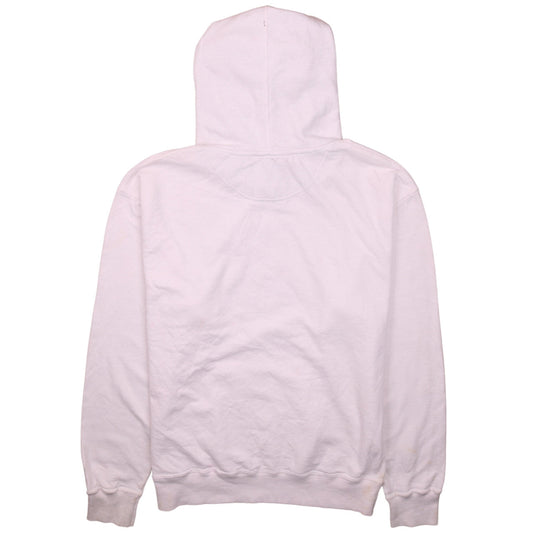 Champion Men's White Pullover Hoodie M Regular Fit Logo Fleece
