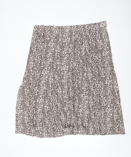 Cotswold Collections Women’s Brown Animal Print A-Line Skirt 3XL