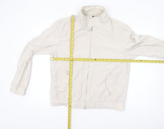 Jasper Conran Men's Beige Polyester Lightweight Zip Jacket M