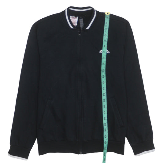 Adidas Boys Black Full Zip Logo Sweatshirt Size 13-14 Years