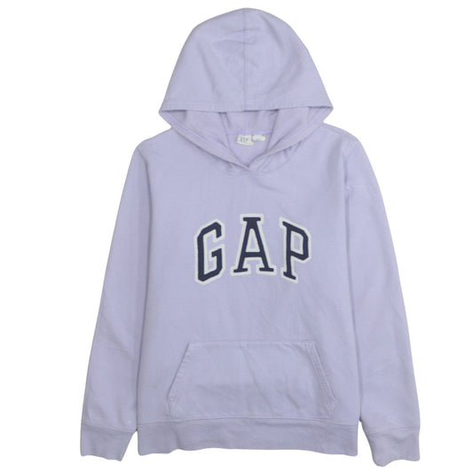 Gap Women Lilac Hoodie Large Cotton Blend Pullover Classic Fit