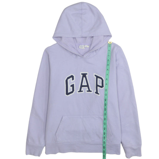 GAP Women Lilac Hoodie Large Cotton Blend Pullover Classic Fit