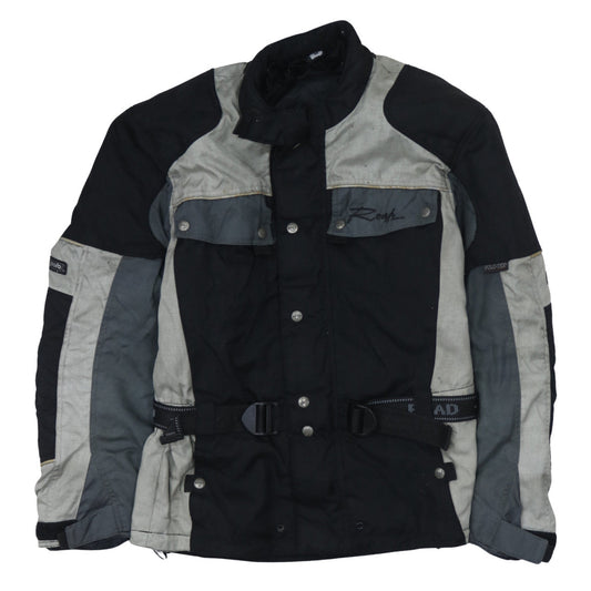 Polo Men's Black Motorcycle Jacket M Waterproof Belted Polyamide