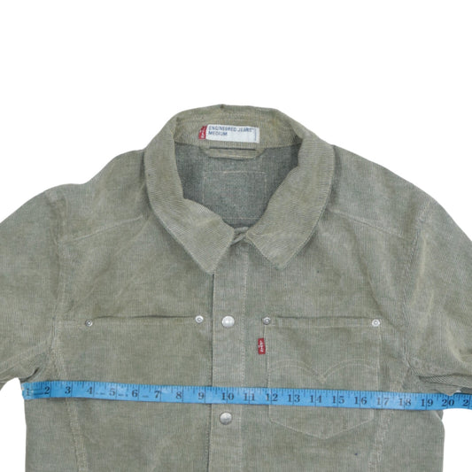 Levi's Men's Green Corduroy Basic Jacket Medium Casual Retro