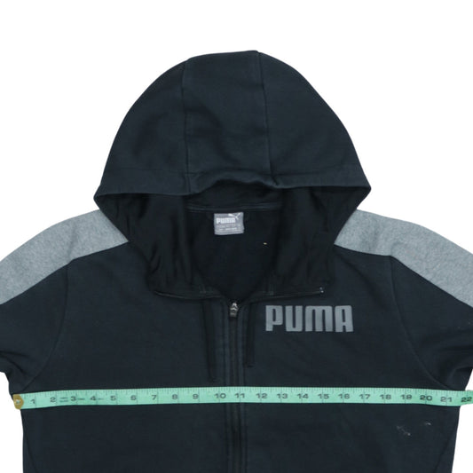 Puma Men's Black Full Zip Hoodie Size S Sportswear Lightweight