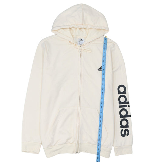 Adidas Women Beige Full Zip Hoodie Sweatshirt XL