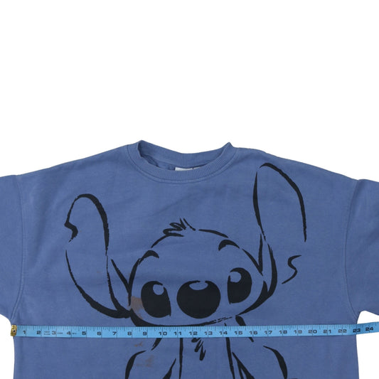 Disney Primark Womens Blue Stitch Sweatshirt Size Small 10/12 Pullover