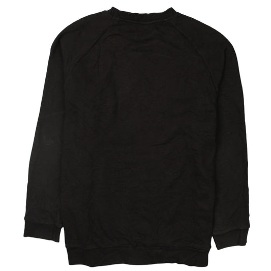 Adidas Womens Black Crew Neck Pullover Sweatshirt Size 14