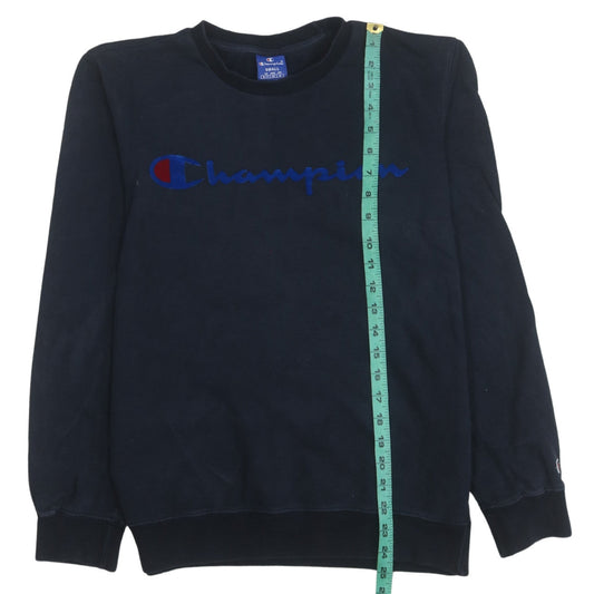 Champion Men's Blue Small Pullover Sweatshirt Crew Neck Logo