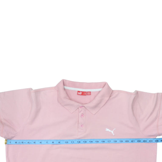 Puma Womens Pink Polo Shirt XL Short Sleeve Cotton Blend