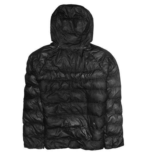 Nike Girls Black Hooded Puffer Jacket XL 158-170cm Winter Coat