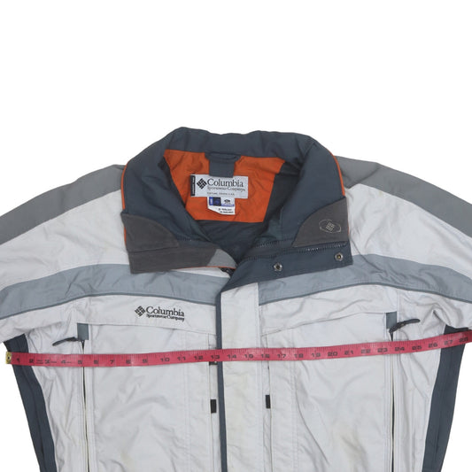 Columbia Men's White Grey XL Interchange Waterproof Ski Jacket
