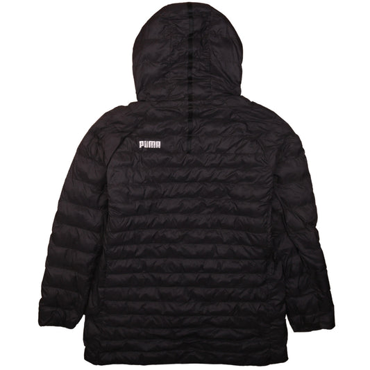 Puma Men's Black L Hooded Puffer Jacket Lightweight Casual