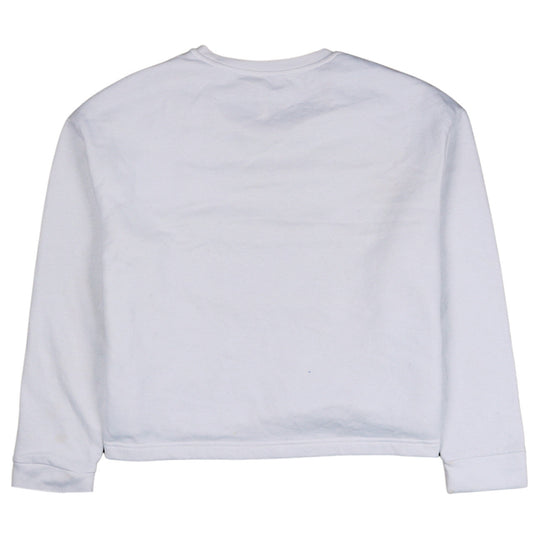 Adidas Women's White XL Crew Neck Pullover Sweatshirt Logo Print