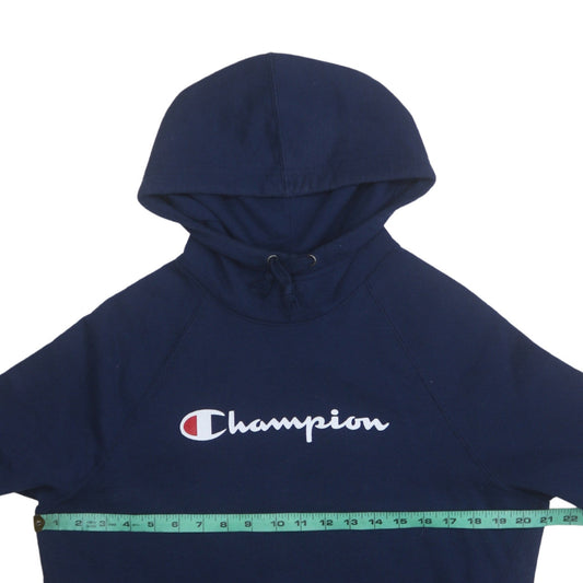Champion Men's Blue Pullover Hoodie M Regular Fit Fleece Sweatshirt