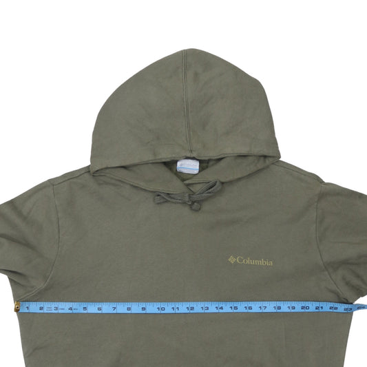 Columbia Men’s Green Pullover Hoodie Medium Fleece Outdoor Long Sleeve