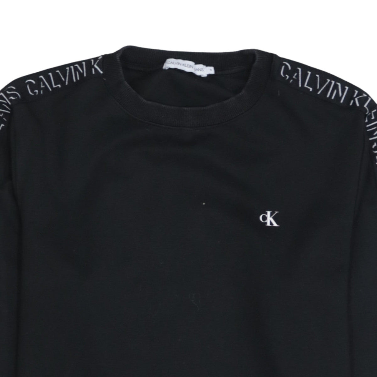 Calvin Klein Jeans Boys Black Logo Pullover Sweatshirt Size 16