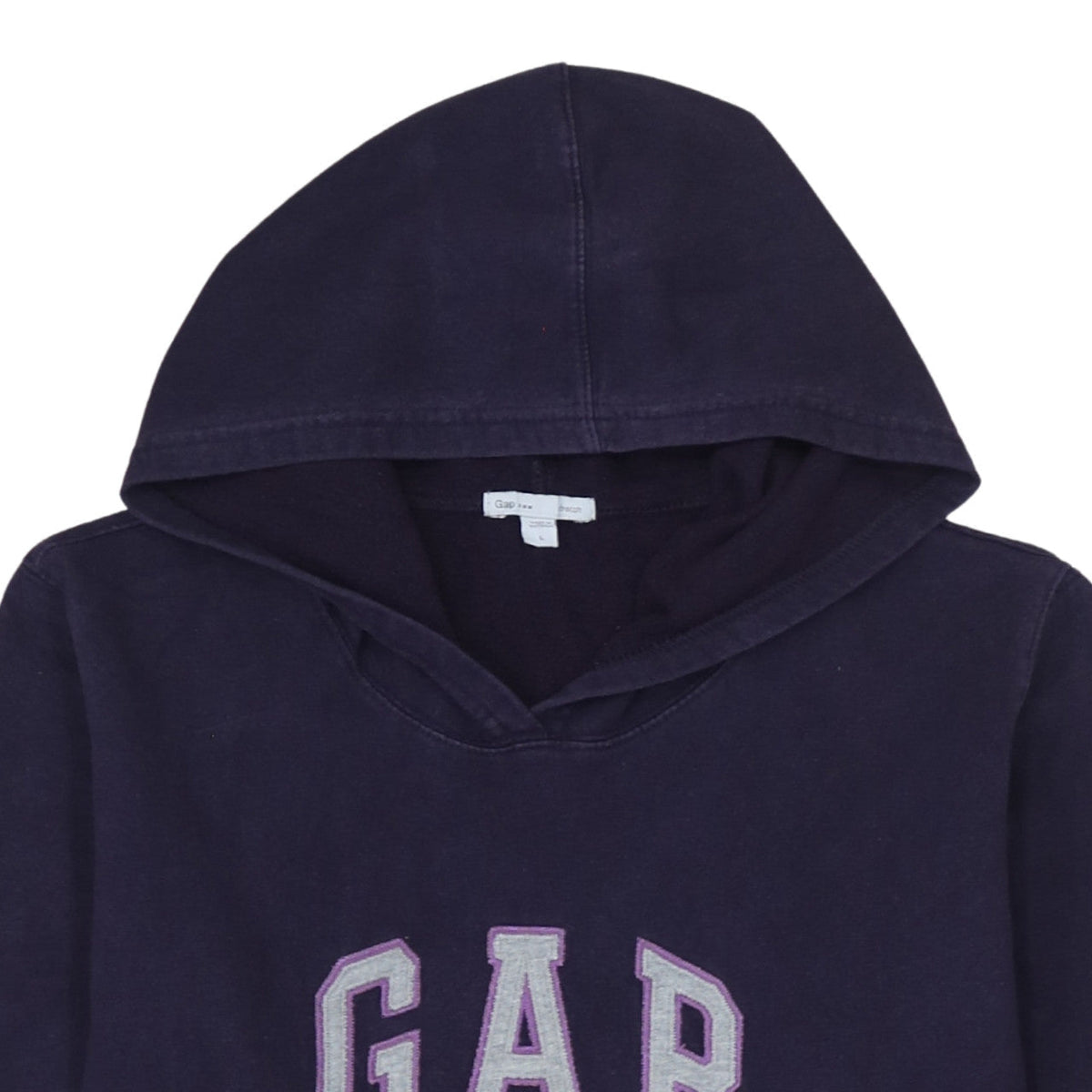 Gap Womens Navy Blue Pullover Hoodie Size L Cotton Blend