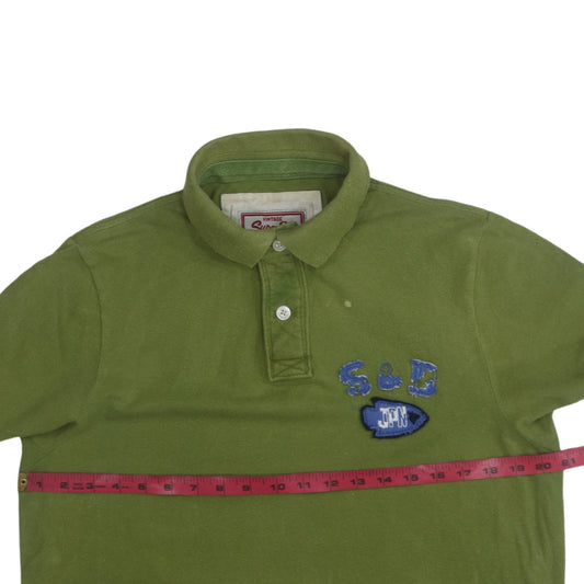 Superdry Men's Green XL Vintage Embroidered Polo Shirt