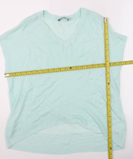Mint Velvet Women’s Mint Green V-Neck Knit T-Shirt Size S