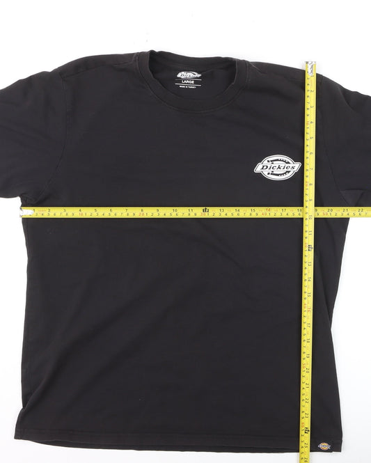 Dickies Men's Black Large Logo Workwear Short Sleeve T-Shirt