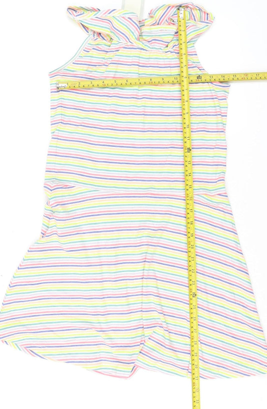Nutmeg Girls Multicoloured Striped One Shoulder Skater Dress 11 Years