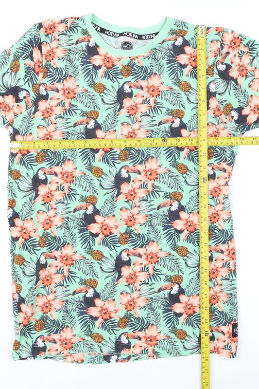 Hot Tuna Men's Multicoloured Tropical Floral T-Shirt Size S