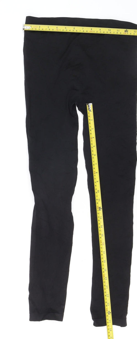 Primark Women's Black Seamless Leggings Size L 14/16 Stretch Comfort