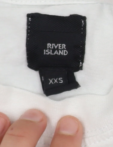 River Island Men’s White Art Graphic Cotton T-Shirt XS