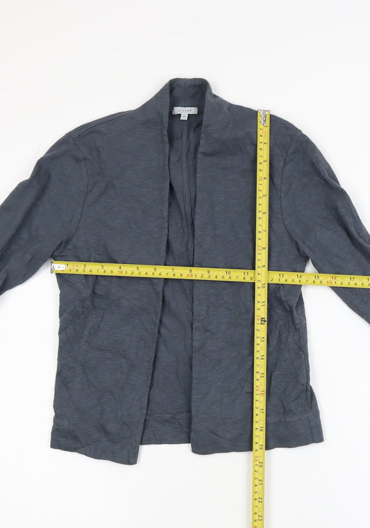 Jigsaw Women's Grey Cotton Blazer XS Lightweight Jersey Jacket