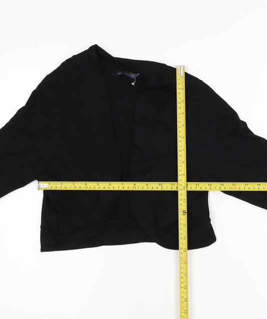 Marks and Spencer Women’s Black Cropped Shawl Blazer Size 14
