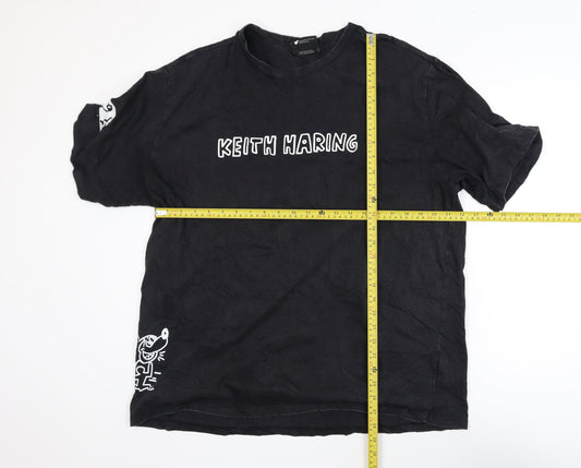 Disney x Keith Haring Men's Black Mickey Mouse Art T-Shirt XL