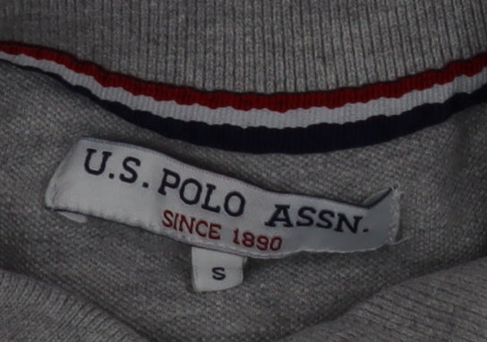 U.S. Polo Assn. Men's Grey Short Sleeve Cotton Polo Shirt Size S
