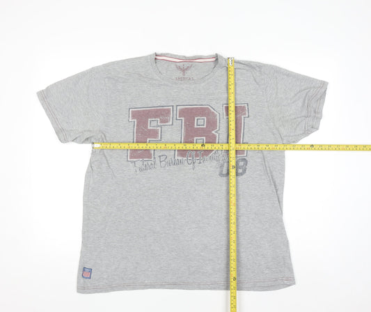 America's Legacy Men's Grey FBI Graphic T-Shirt Size XL