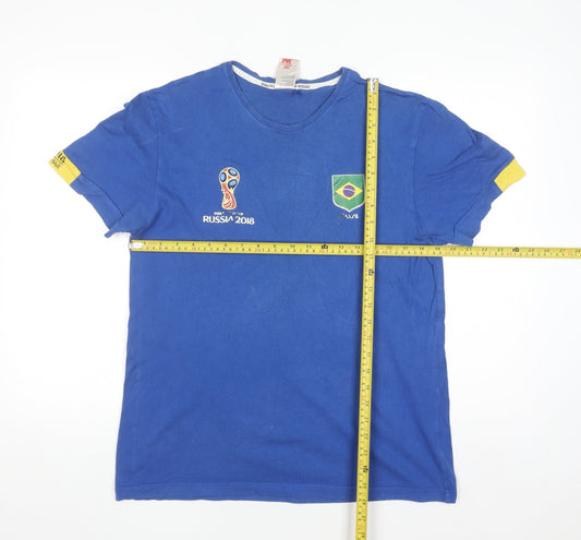 FIFA World Cup Russia 2018 Brazil Blue Men's Small Short Sleeve T-Shirt