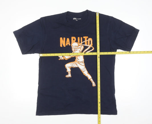 Uniqlo Men’s Navy Naruto Graphic Short Sleeve Cotton T-Shirt Size M