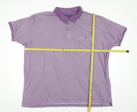 Cotton Traders Men's Purple 5XL Short Sleeve Cotton Polo Shirt