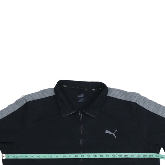 Puma Men's Black Full Zip Collared Sweatshirt XL Sportswear