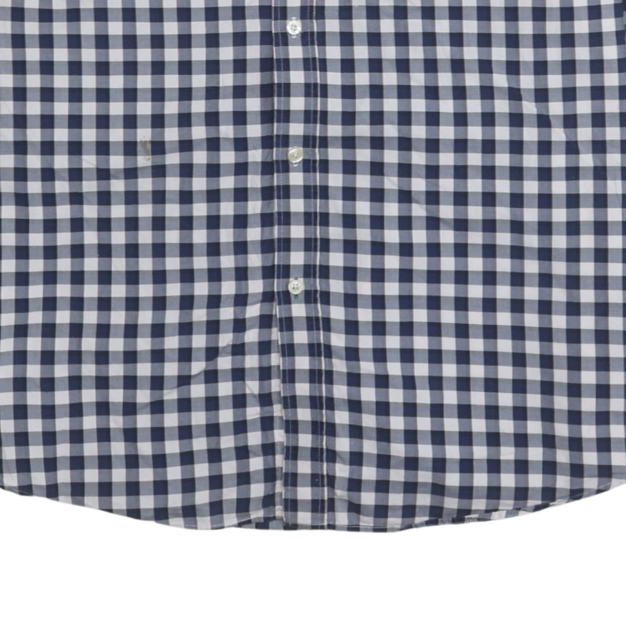 Lacoste Men's Blue Check Regular Fit Button-Down Cotton Shirt Size L