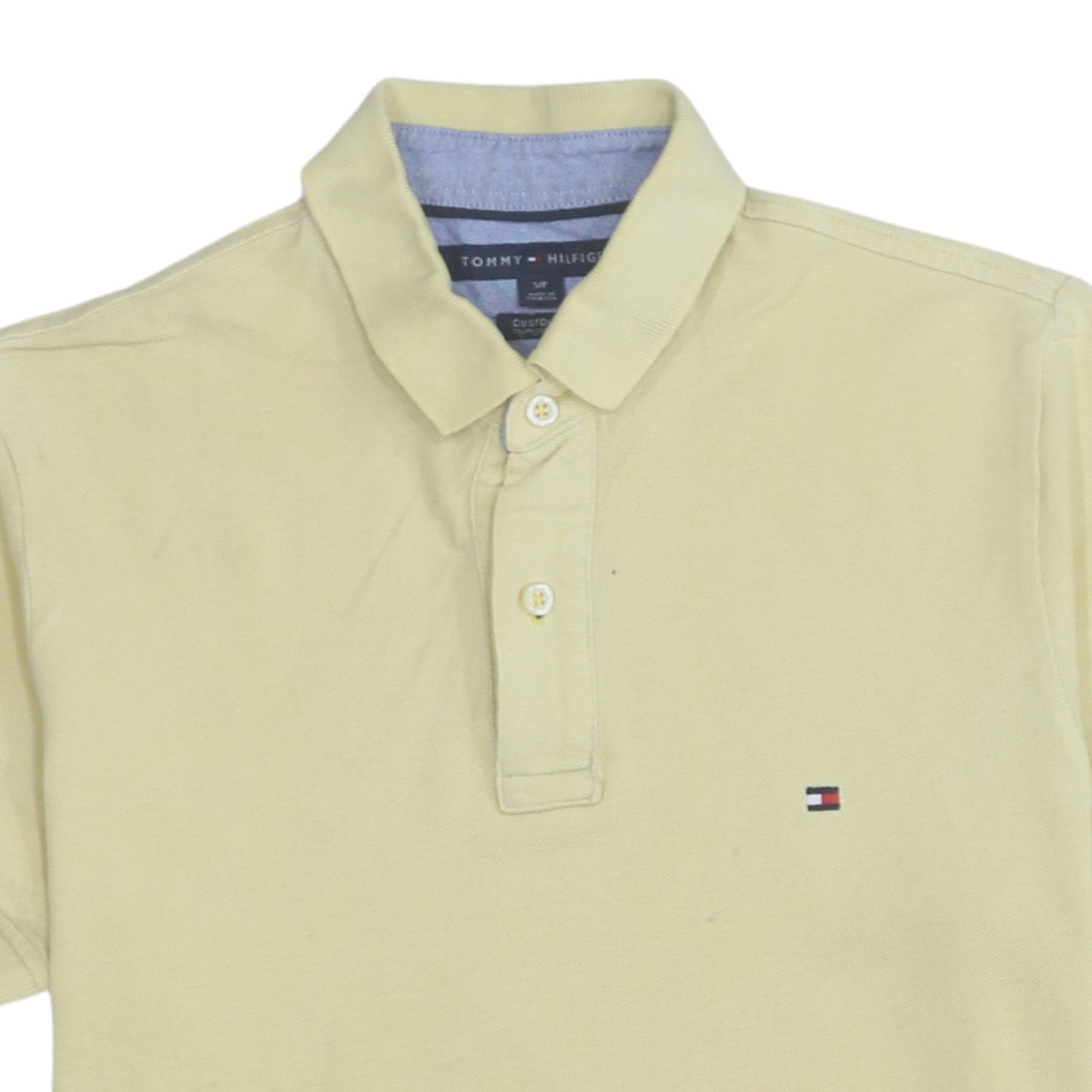 Tommy Hilfiger Men’s Beige Slim Fit Cotton Polo Shirt Size S