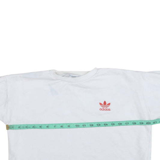 Adidas Womens White XS Crew Neck Pullover Sweatshirt Hearts & Clubs Design