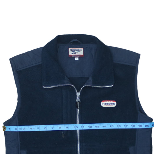Reebok Men's Black Fleece Bodywarmer Waistcoat Size S