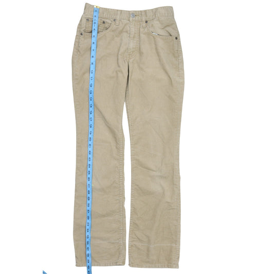 Levi Strauss & Co. Men's Beige Corduroy Chino Trousers 29x32 Regular Fit